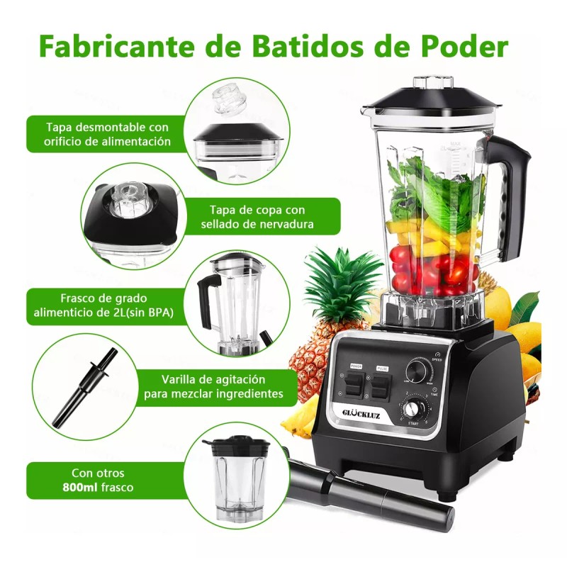 Moñinar Licuadora Profesional Uso Rudo,blender Para Hielo,1800w 2l