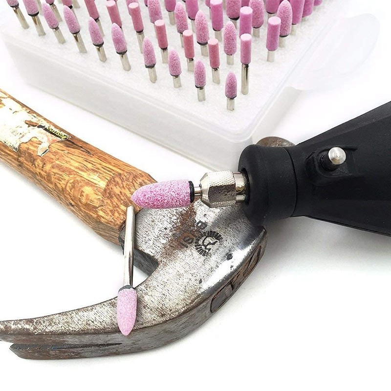𝐋𝐮𝐨 𝐤𝐞 100 Pcs Rotary Grinding Stone - 1/8'' Shank
