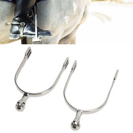 FOLOSAFENAR Horse Riding Spurs, Horse Spurs Portable Stainless Steel Easy To Control Roller Ball for Equestrian Boots for Women Rider