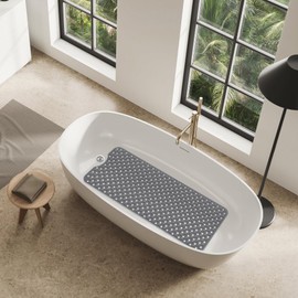 JIAJIE Extra-Long Bathtub Mat Safety Non-Slip Shower Bathroom Bathtub BPA Free DEHP-Free Mats 39 X1 Inch