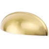 goldenwarm 15 Pack Cup Drawer Pull Cabinet Handles Brushed Brass