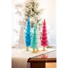 Karma, Tabletop Christmas Tree Decorations, Holiday Glass Christmas Tree Décor,