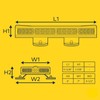 LAMPHUS NanoFlare NFMB40 12" 12V 40W AMBER LED Strobe Mini