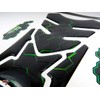 BIKE-label Tank Pad 3D Motorcycle Sticker Green Compatible with Kawasaki
