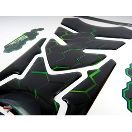 BIKE-label Tank Pad 3D Motorcycle Sticker Green Compatible with Kawasaki 503065VA