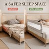 Foldable Baby Bed Rail Guard, 180° Flip Down Adjustable Toddler