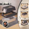 Citylife Stainless Steel Litter Box with Lid XL Large Enclosed
