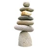 BestNest Ancient Graffiti Stone Cairns Set, 2-Piece Stacked Rock Sculptures