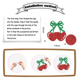 Red & Green Cherry Fruit Banner, Fruit Cherry Birthday Party Supplies, Sweet Cherry Theme Baby Shower Party Decoration, Fruit Hanging for Bridal Shower Wedding Party Sign Double-Sided