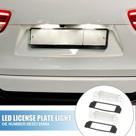 A ABSOPRO Car LED License Plate Light Assembly No.6E5Z13550A for Ford Fusion 2006-2012 Plastic White Light (Set of 2)