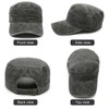 Initlove Cadet Army Cap for Men Unisex Washed Military Flat