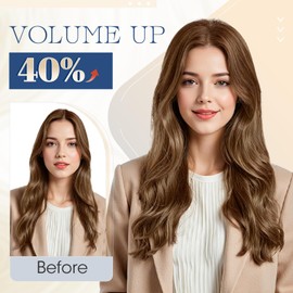 Elailite Bondings Extensions, Real Hair, #6 Light Brown, 50 g, 45 cm, U-Tip Hair Extensions, Keratin, 100 Strands (0.5 g/s)