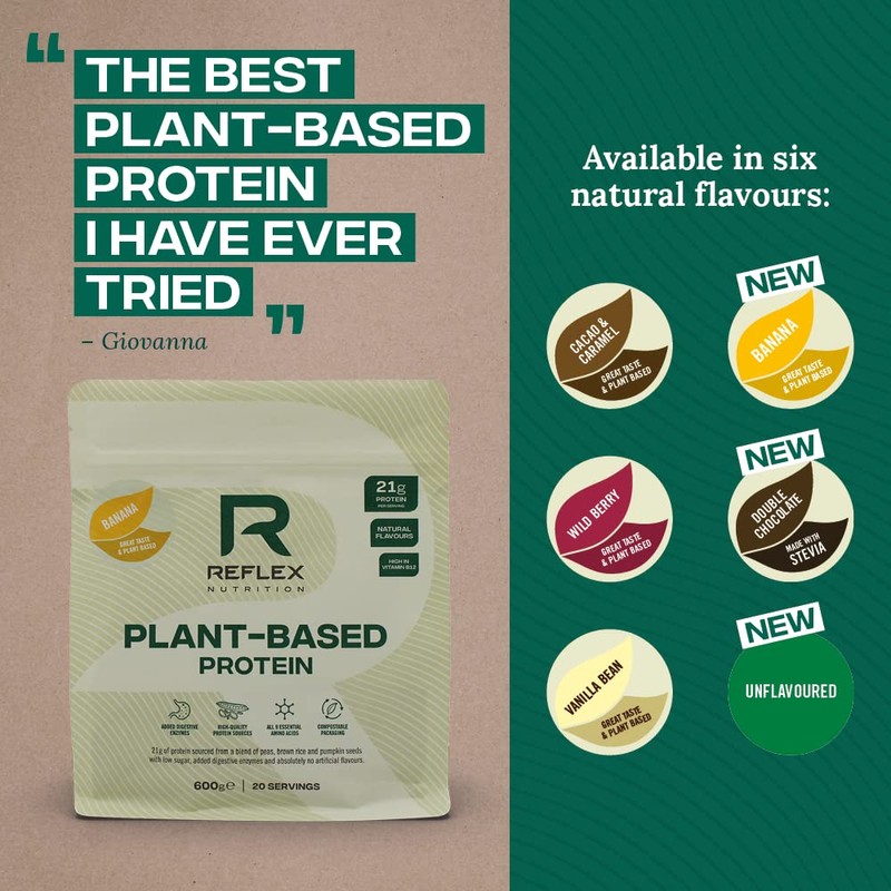 Reflex Nutrition Plant Based Vegan Protein Powder with B12 |