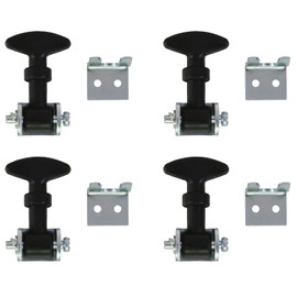 Buyers Products WJ2024 2-1/2 Inch Mini Easy Grip Rubber Hood Catch with Bracket, 4 Pack