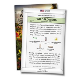 Sow Right Seeds - Wildflowers Seeds to Plant in Midwest - Full Instructions for Planting and Growing a Beautiful Wild Flower Garden; Non-GMO Heirloom Seeds; Wonderful Gardening Gift (1)