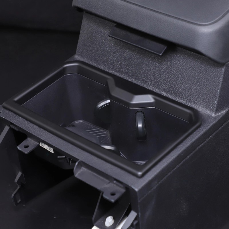 car-king888 ABS Matt Black Front Beverage Cup Holder Frame Trim