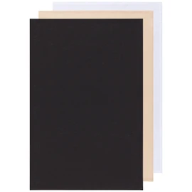 Now Designs Floursack Kitchen Towels, Set of Three, Black/Oyster/White