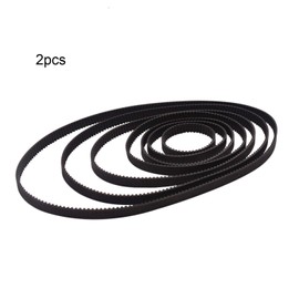 GT2 Closed Timing Belt 6 mm Wide with Closed Loop Made of Rubber, 110 112 158 200 280 300 400 752 852 mm, for 6 mm Width GT2-400 mm-bikou, Pack of 2