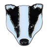 GBJUK Badger Pin Lapel Badge with Butterfly Clasp Back