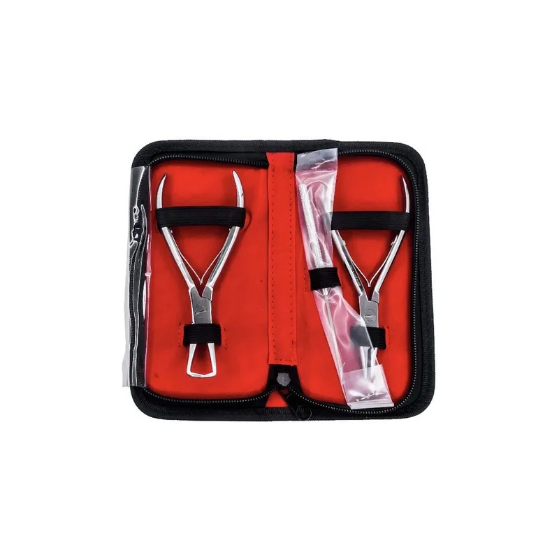 Kit Pinzas Extensiones Para Cabello 3 Pzs Profesional Aashta Color