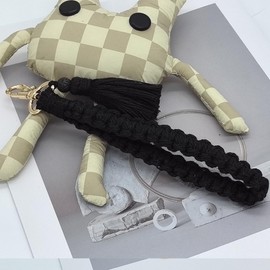 Moydolo Macrame Boho Handmade Cute Bracelet Holder Keychain Wristlet Key Chain Wrist Lanyard for Women Girls