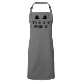 fabulous Premium Kitchen Apron Cat Pets Cute, gray
