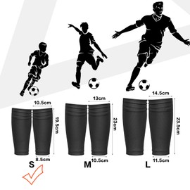 Pyroclasia Football Socks Calf Sleeve Guard Socks with Pocket Sleeves (No Plastic Plates) S