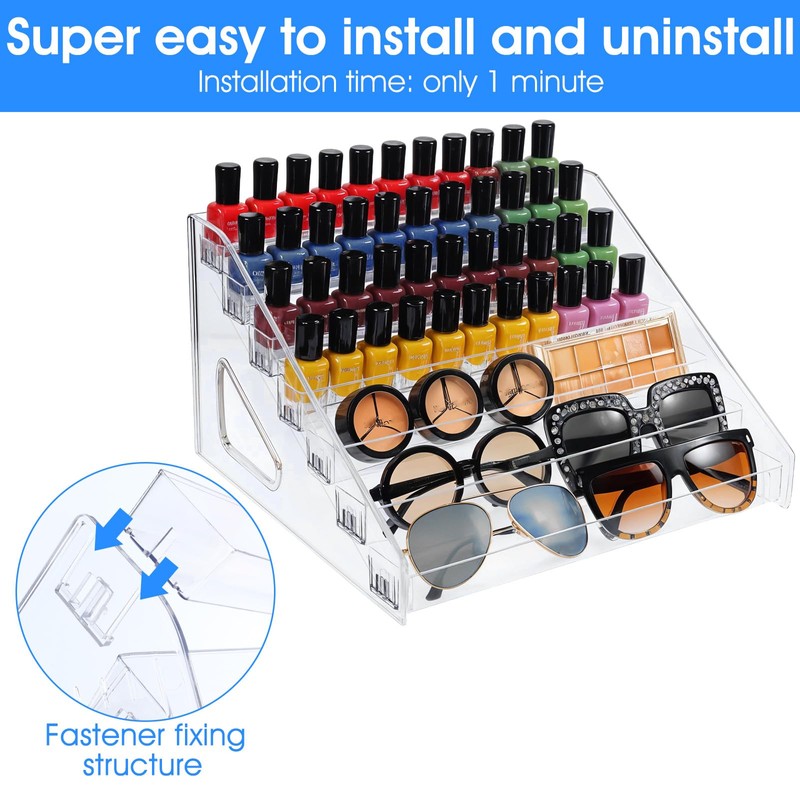 2 Pack Acrylic Nail Polish Organizer 84 Bottles of 7
