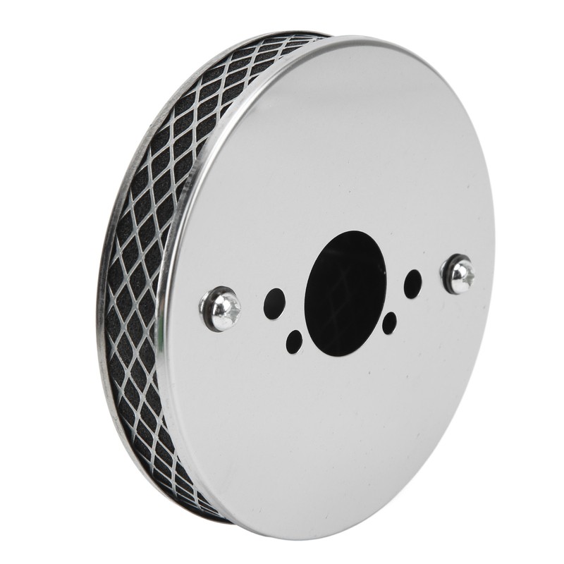 14x3cm High Flow Air Filter Chrome Metal Replacement for SU