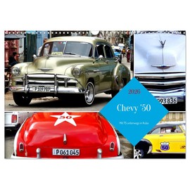 Chevy '50 - With 75 Travelling in Cuba (Wall Calendar 2026 DIN A3 Landscape), CALVENDO Monthly Calendar