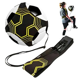Soccer, Volleyball, & Rugby Training Aid, Adjustable Soccer Kick Trainer & Football Kick/Throw Solo Practice Trainer with Control Skills Waist Belt