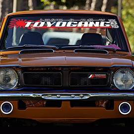 Toyogang,Windshield,Decal,Car,Sticker,Banner,Graphic,Sticker,for,TRD,Corolla,Sienna,Matrix,Camry,Rav4,Tacoma (Red & White)
