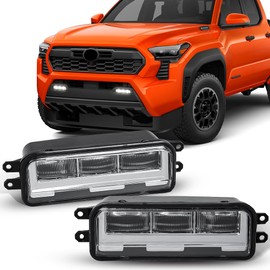 AFOGGEST LED Fog Light For Toyota Toyota Tacoma 2024 2025 Front Bumper White Fog Lamp Assembly +Wire Harness