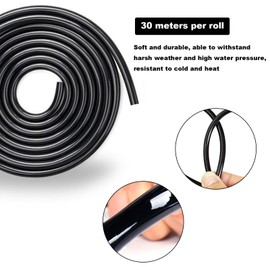 Drip Irrigation Tubing, 100 Feet 1/4 Inch Drip Line Irrigation Hose with 20 Pcs Drip Irrigation Parts, Drip Irrigation Kit