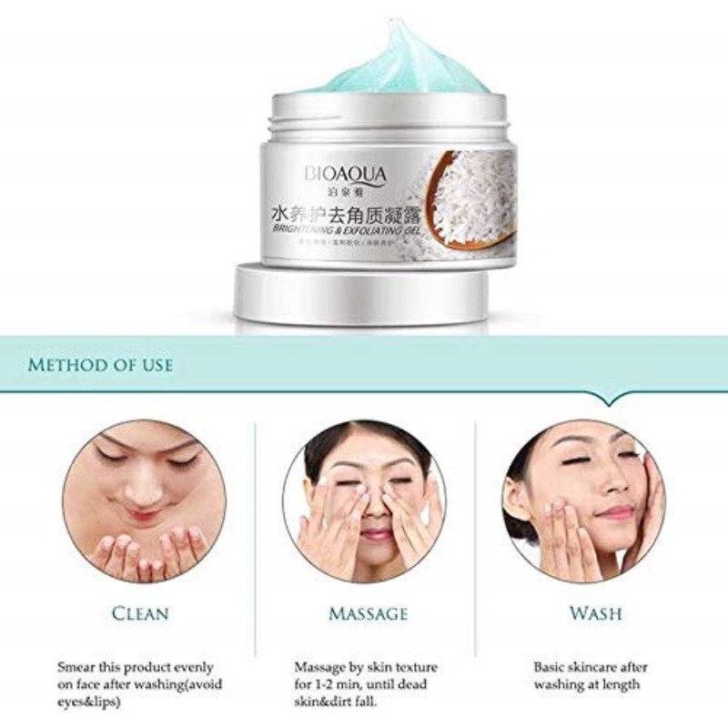 Gel Exfoliante De Arroz Remueve Células Muertas Bioaqua 140gr (2