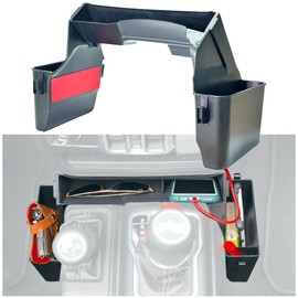 JVMA Center Console Organizer Gear Shift Tray for Jeep Gladiator Accessories and Jeep Wrangler JL JLU 2025 2024 2023 2022-2018 Rubicon Sahara 4xe Storage Box Hook (US Patent) Interior