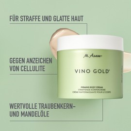 M. Asam VINO GOLD Firming Body Cream (500 ml) - Rich Anti-Ageing Body Care for Smooth Skin, Improves Skin Firmness, with Aloe Vera, Caffeine, Vitamin E & B3, Vegan