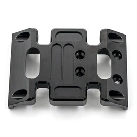 Goolsky Aluminum Alloy Chassis Center Skid Plate with Screw Replacement Accessories Fits 1/10 Axial SCX10 90021 90022 90028 Remote Control Crawler Car Parts (Black)