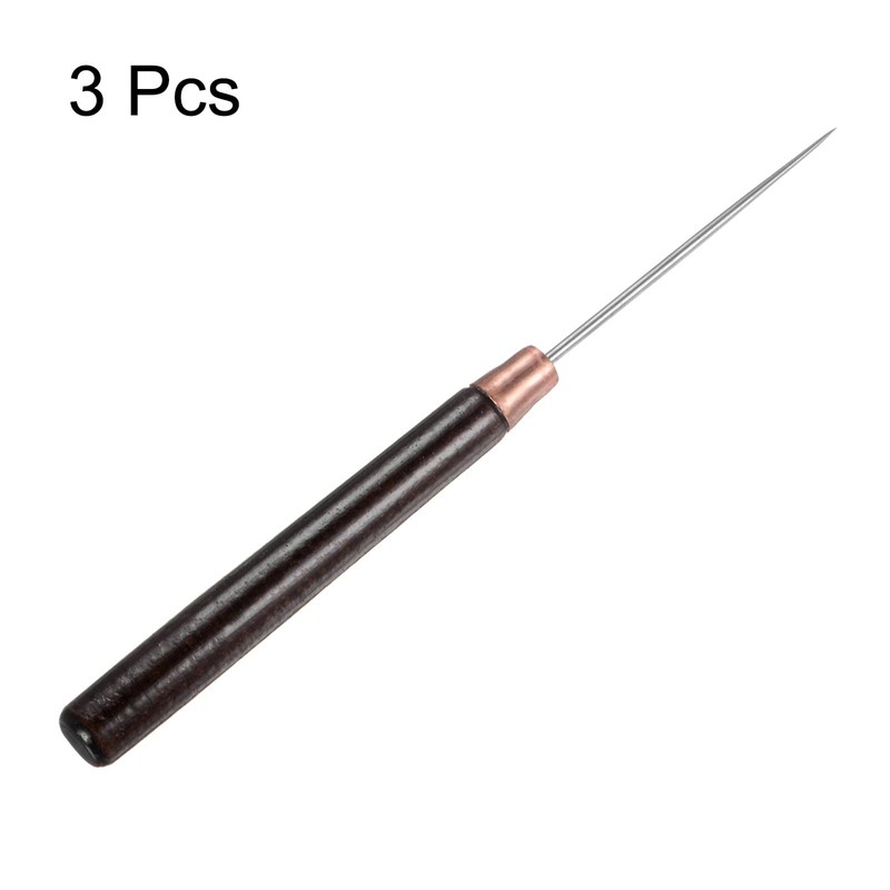 sourcing map 3pcs Handwork Sewing Awl Slender Awl Leather Punch