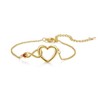 VISSEN Heart Infinity Bracelet for Women Stainless Steel Gold Plated