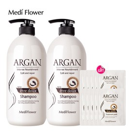 Mediflower Attus Argan Shampoo 1000mlx2 + 10 Argan Pouches / 메디플라워 에트투스 아르간 샴푸 1000mlx2개+아르간 파우치 10매