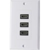 zdyCGTime 3-Port HDMI 2.0 Decorative Wall Plate - HDMI, Component,