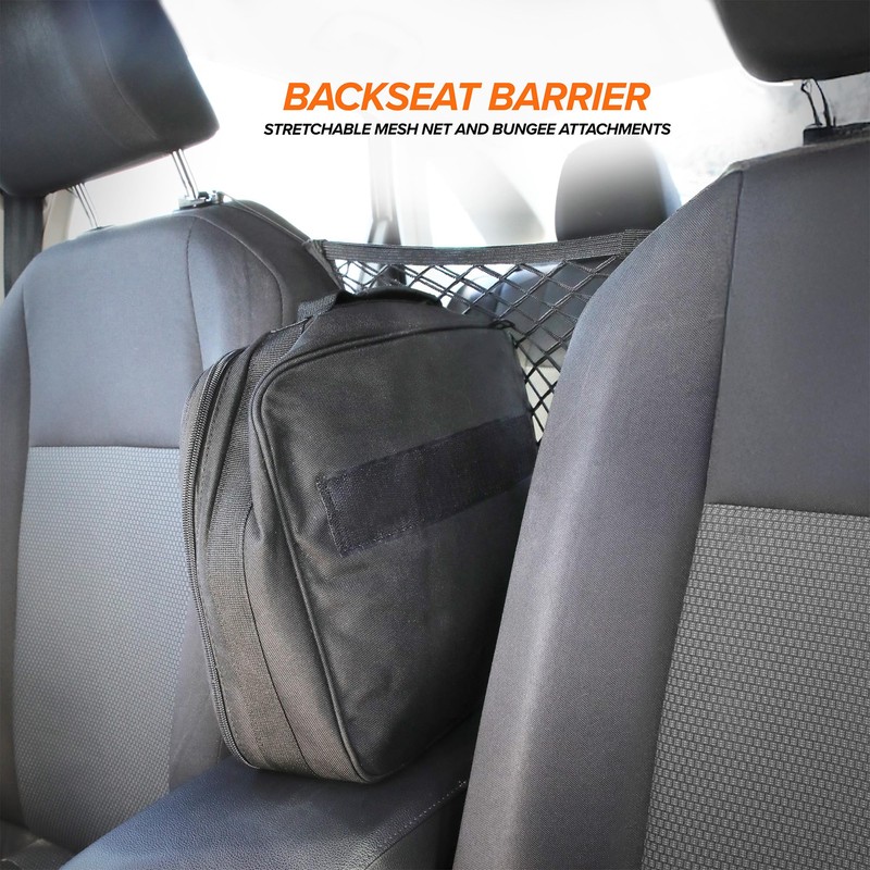 Armor All Front Seat Cargo Net Organizer, Super-Durable Expandable Nylon