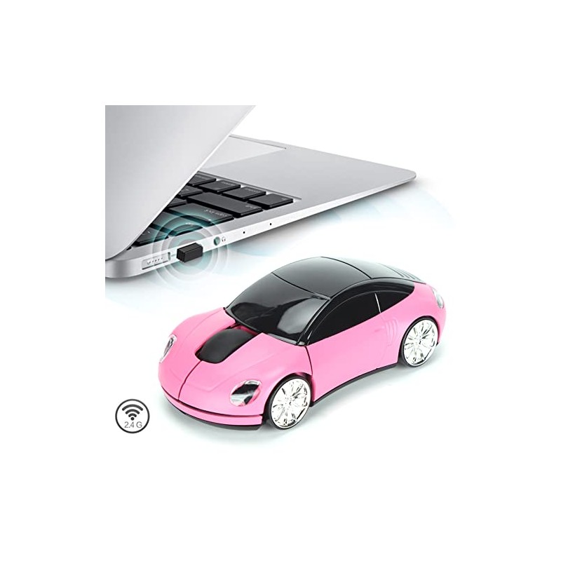 Sorandy Ratón Inalámbrico 2.4GHz, Óptico Ergonómico Forma de Coche Deportivo