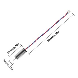 XIITIA 4pcs 716/7x16mm Motor 19000KV Insane Tiny Whoop Drone Frame Brushed Motors 6CW 6CCW Coreless Motor with JST-1.25 Connector for Model Aircraft/UAV/Quadcopter/Toy Aircraft, etc