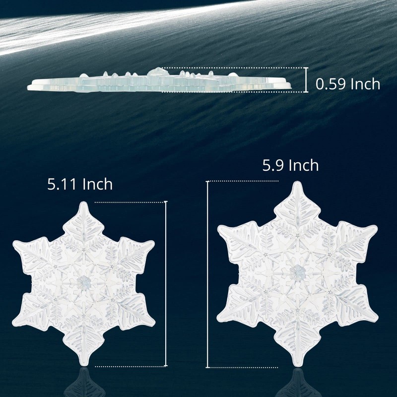 devembr Snowboard Stomp Pad, 3D Clear Snowflake Snowboard Stomp Pads,