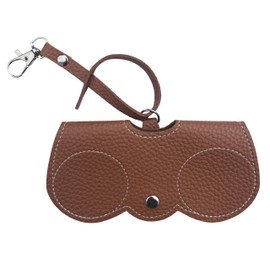 Nounex21 - Premium Sunglasses Protective Case, Portable Glasses Case, Fashion Sunglasses Holder, Soft PU Leather, 12 Colors, brown