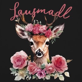 Shirtracer - Apron - Compatible with Oktoberfest Party Cooking Apron - Lausmadl Deer Antlers - Louse Girl Cheeky Girl Lousy Girl Lousy Girl, 1 black