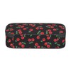 HKHEHOP Red Cherry Black Pencil Case Big Capacity Storage Pencil