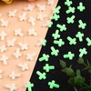 WANDIC 200 Pieces Acrylic Cross Beads,Glow Cross Beads Luminous Crucifix